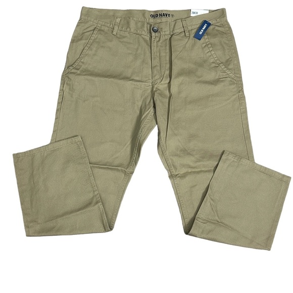 Men's Old Navy 38 x 30 Pants Chino Khakis Khaki Tan Slim Fit Classic Cotton NWT - Picture 3 of 12